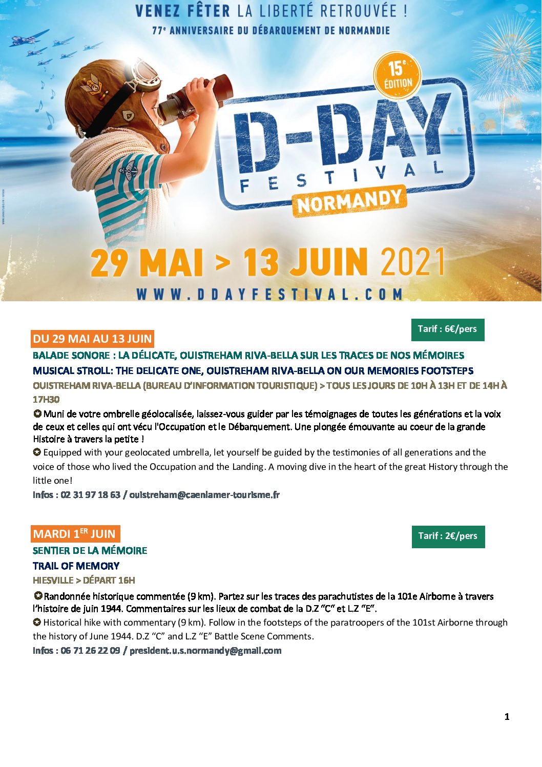 DDay festival Normandy 15ème édition 29 mai 13 juin 2021 Maison